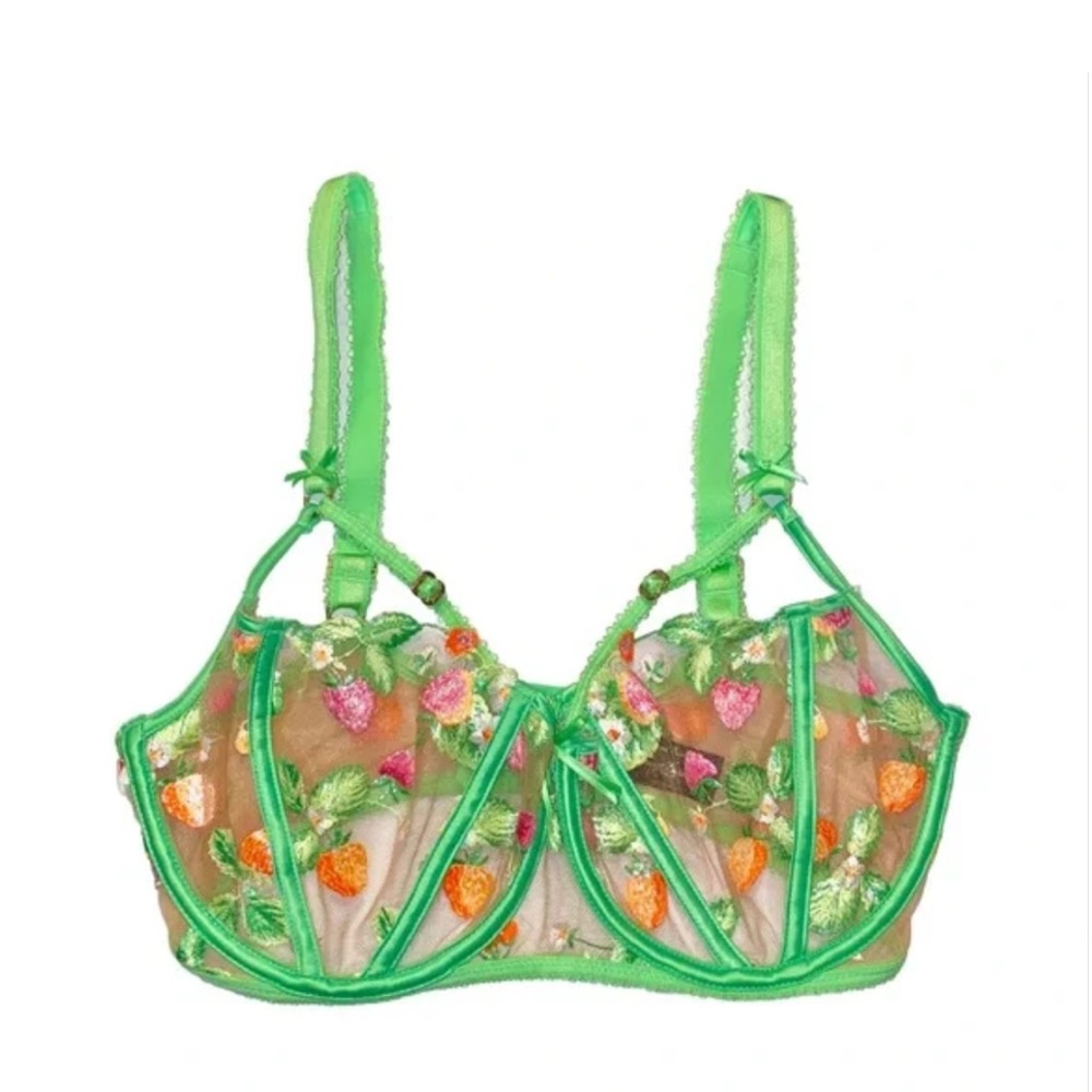 Honey Birdette Lottie Bra Limited‎ Edition Summer Green NWT Size  32G
